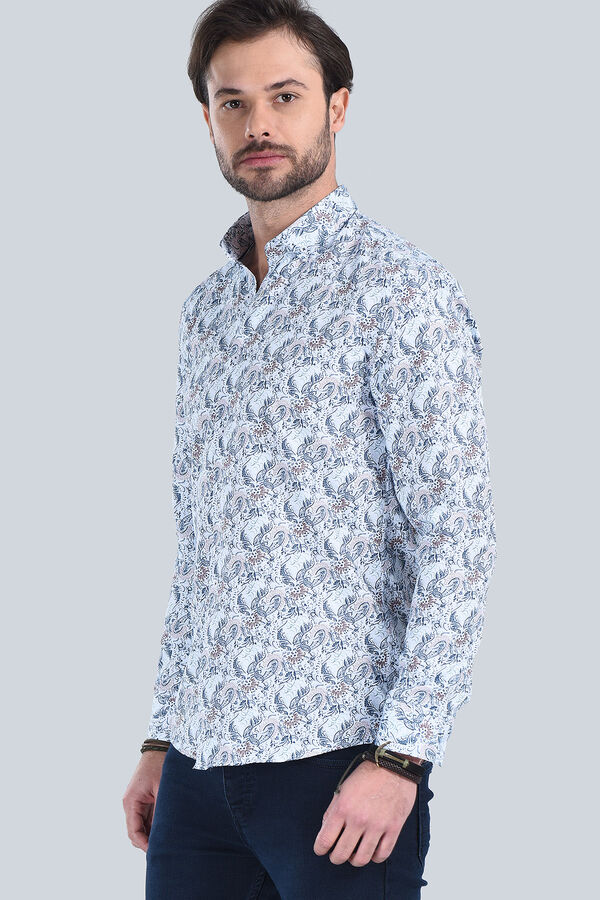 Erkek  Lacivert Slim Fit Gömlek - 5