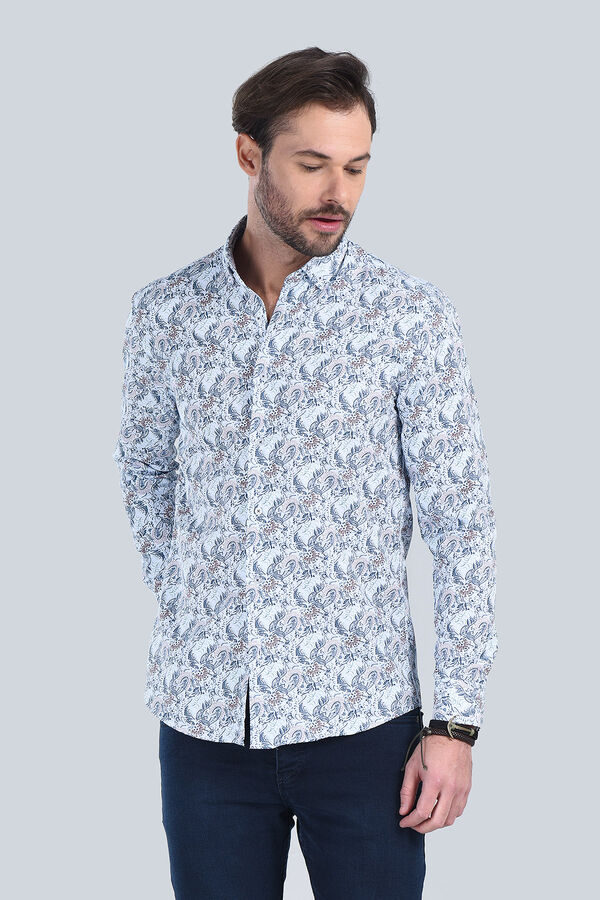 Erkek  Lacivert Slim Fit Gömlek - 6