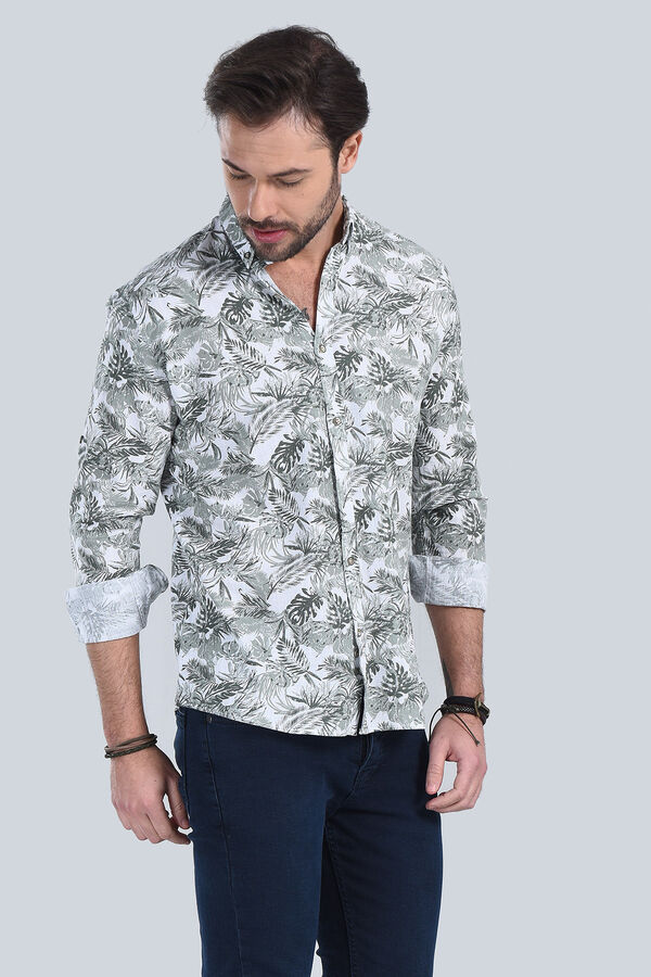Erkek  Lacivert Slim Fit Gömlek - 1