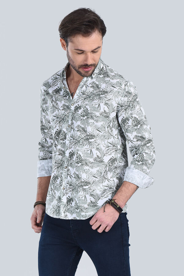 Erkek  Lacivert Slim Fit Gömlek - 2