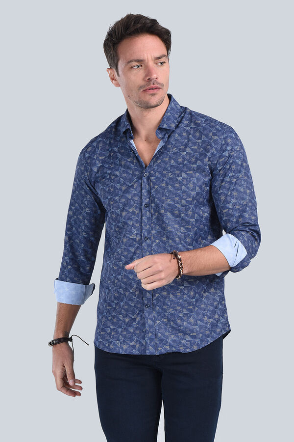 Erkek  Lacivert Slim Fit Gömlek - 6