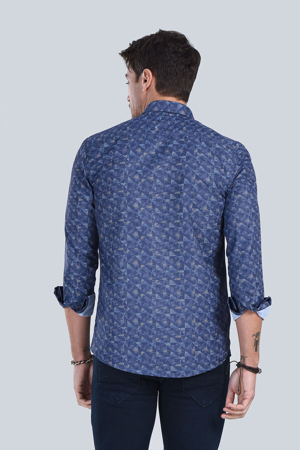 Erkek  Lacivert Slim Fit Gömlek - 7