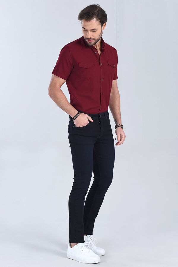 Erkek Koyu Mavi Slim Fit Denim - 2