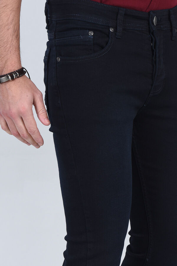 Erkek Koyu Mavi Slim Fit Denim - 3