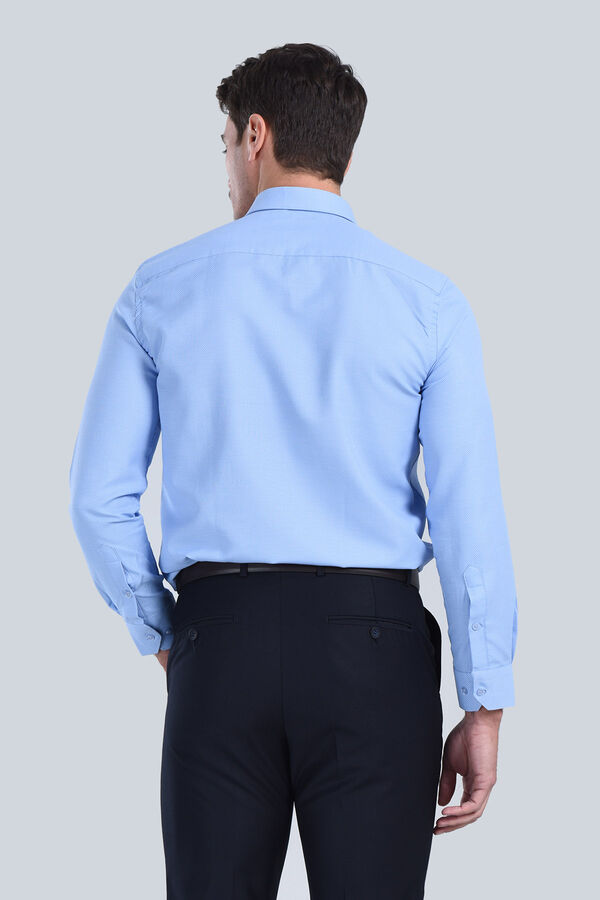 Erkek Koyu Mavi Slim Fit Gömlek - 4