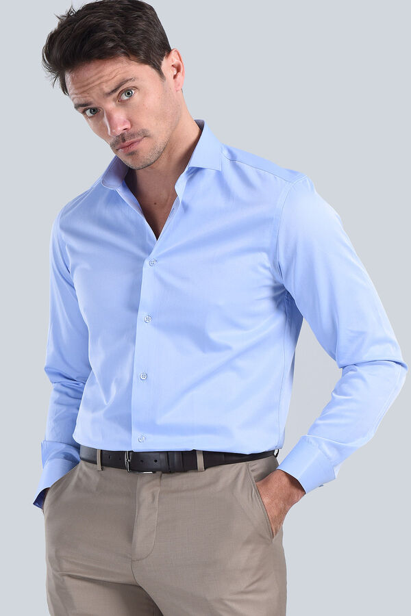 Erkek Koyu Mavi Slim Fit Gömlek - 2