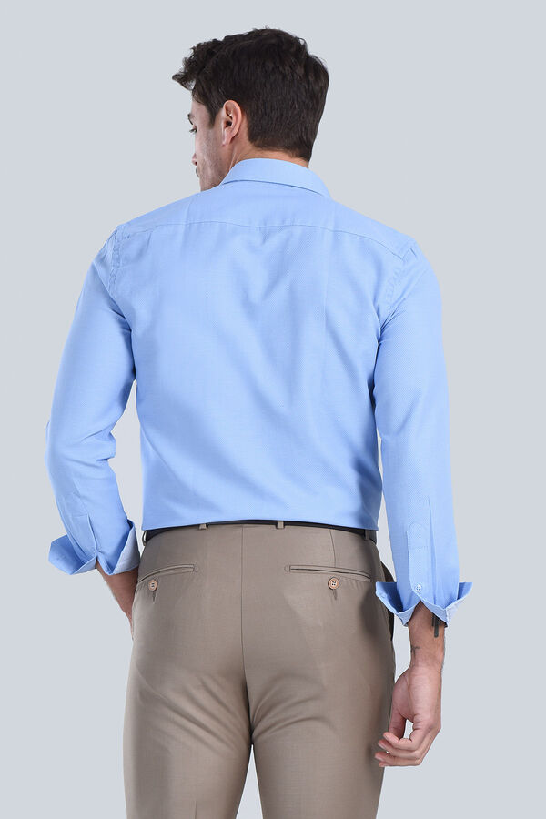 Erkek Koyu Mavi Slim Fit Gömlek - 5