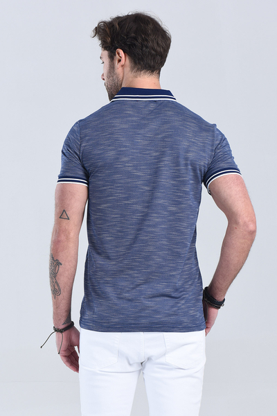 Erkek Lacivert Polo Yaka Regular T-Shirt