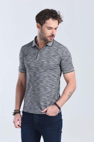 Erkek Lacivert Polo Yaka Regular T-Shirt