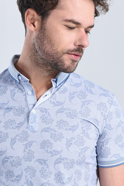 Erkek Lacivert Polo Yaka Regular T-Shirt