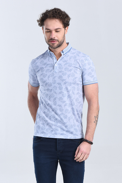 Erkek Lacivert Polo Yaka Regular T-Shirt