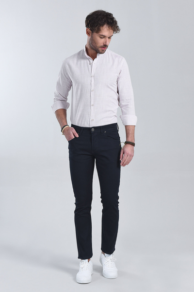 M Store - Erkek Lacivert Slim Fit Denim