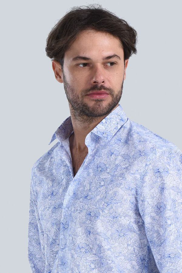 Erkek Lacivert Slim Fit Gömlek - 2