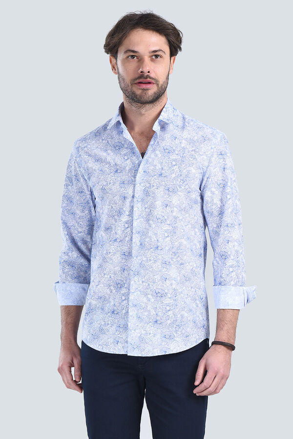 Erkek Lacivert Slim Fit Gömlek - 4