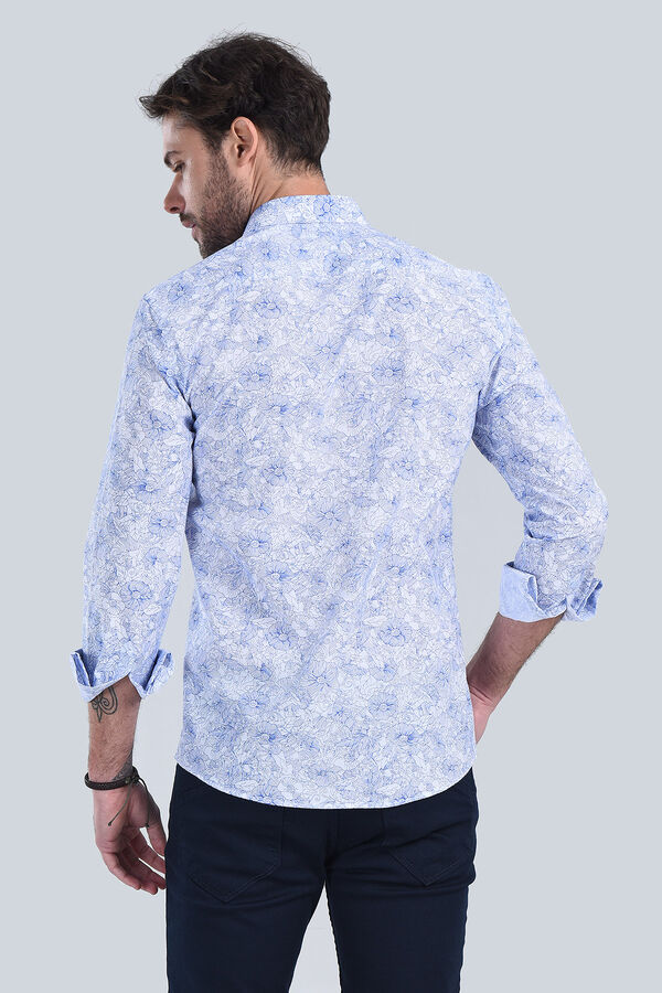 Erkek Lacivert Slim Fit Gömlek - 5