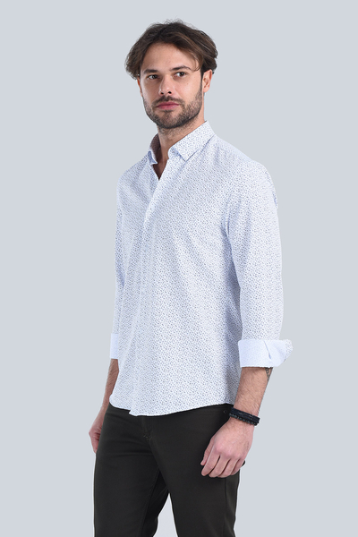 Erkek Lacivert Slim Fit Gömlek