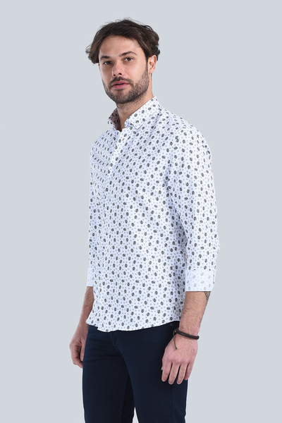 Erkek Lacivert Slim Fit Gömlek