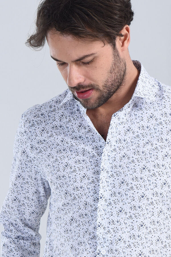Erkek Lacivert Slim Fit Gömlek - 2