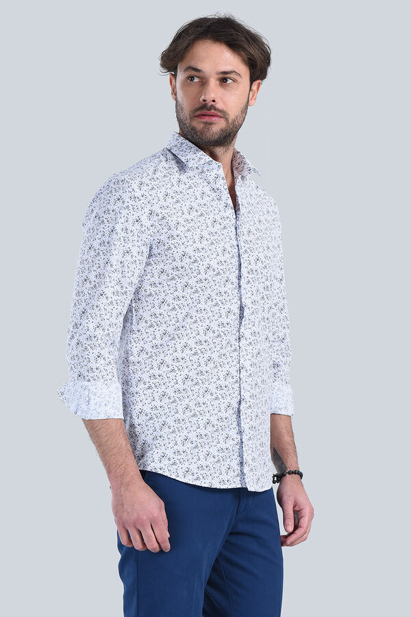 Erkek Lacivert Slim Fit Gömlek - 3