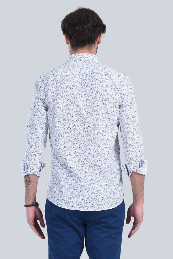 Erkek Lacivert Slim Fit Gömlek - 5