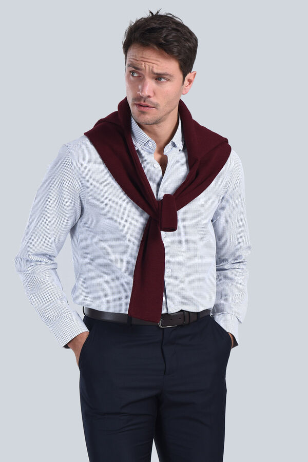 Erkek Lacivert Slim Fit Gömlek - 2