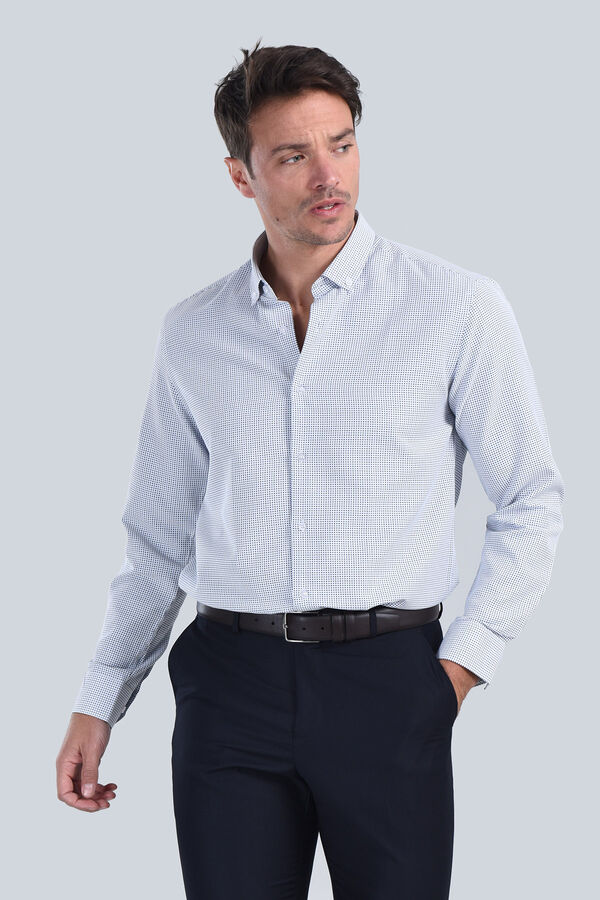 Erkek Lacivert Slim Fit Gömlek - 4