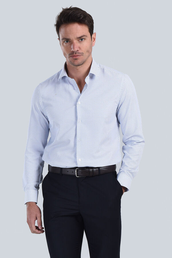 Erkek Lacivert Slim Fit Gömlek - 1