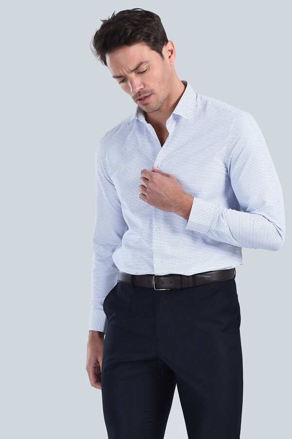 Erkek Lacivert Slim Fit Gömlek - 2