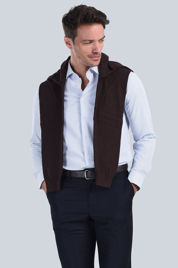 Erkek Lacivert Slim Fit Gömlek - 4