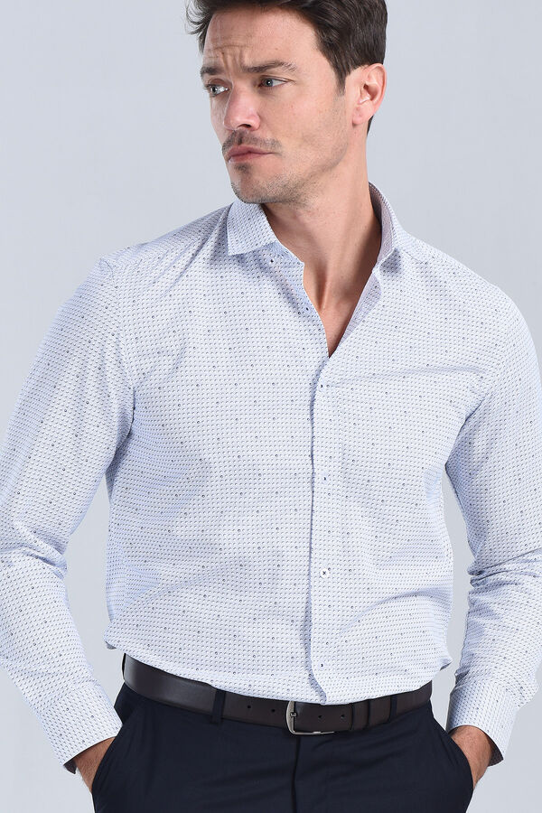 Erkek Lacivert Slim Fit Gömlek - 2