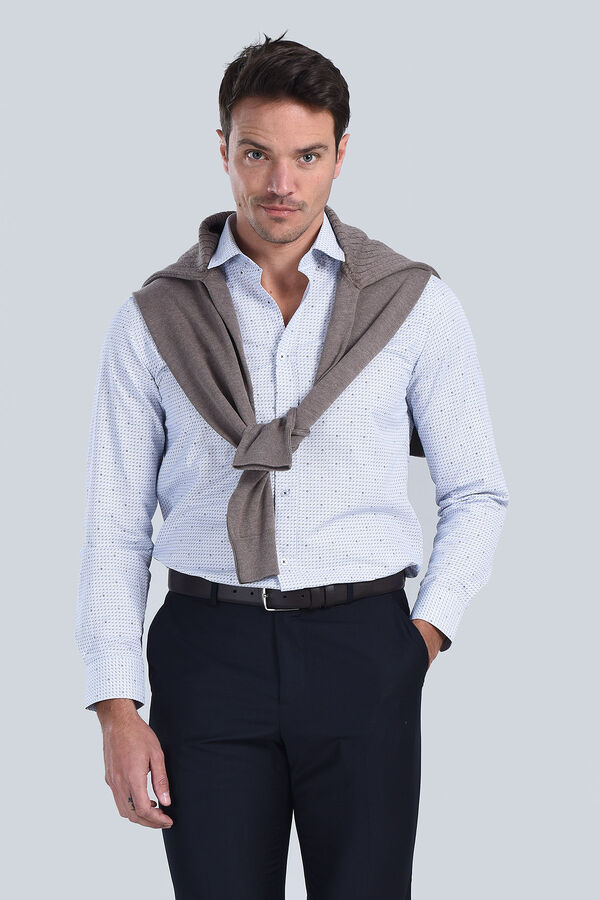 Erkek Lacivert Slim Fit Gömlek - 3