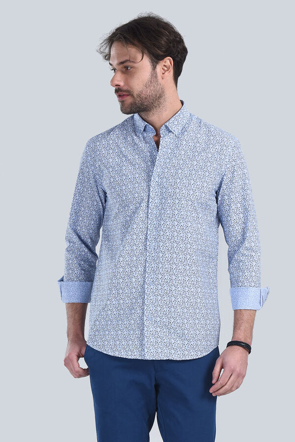 Erkek Lacivert Slim Fit Gömlek - 2