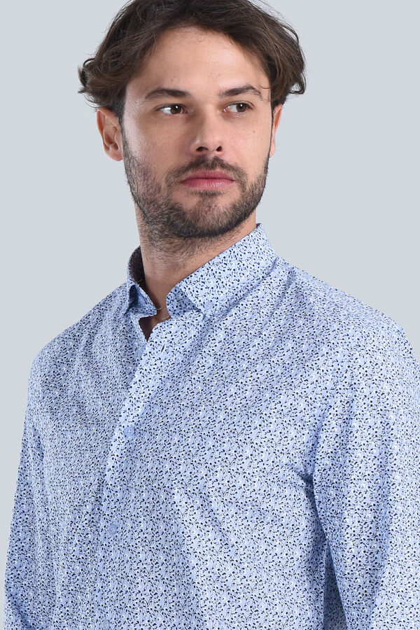Erkek Lacivert Slim Fit Gömlek - 3