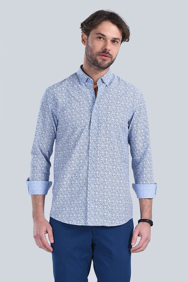 Erkek Lacivert Slim Fit Gömlek - 4