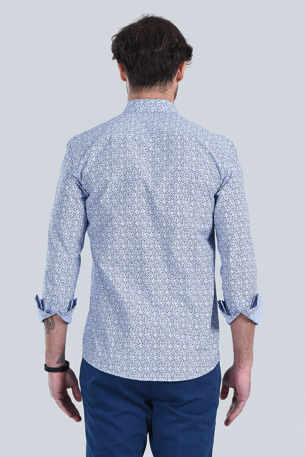 Erkek Lacivert Slim Fit Gömlek - 5