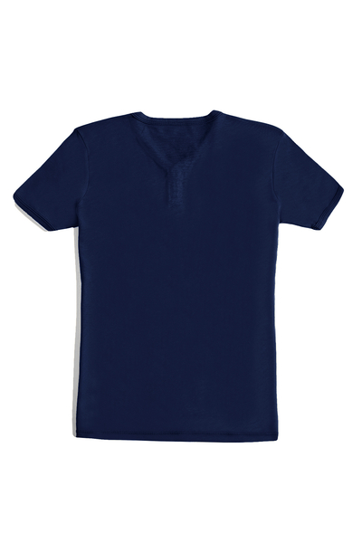 Erkek Lacivert V Yaka Regular T-Shirt