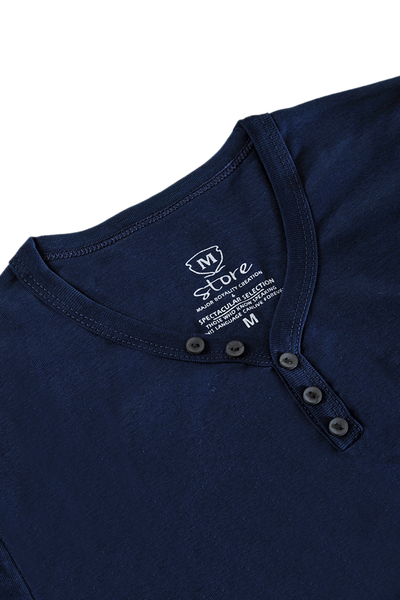 Erkek Lacivert V Yaka Regular T-Shirt