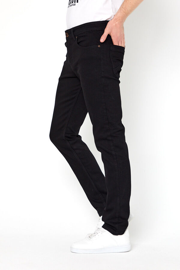 LYCRALI  SLIM DENIM PANTOLON PROTON-K5120-SİYAH - 3