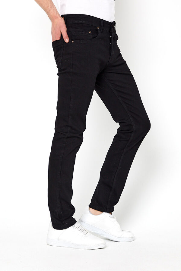 LYCRALI  SLIM DENIM PANTOLON PROTON-K5120-SİYAH - 4