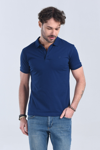 Erkek Marine Polo Yaka Regular T-Shirt