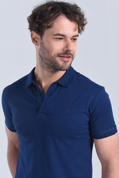 Erkek Marine Polo Yaka Regular T-Shirt