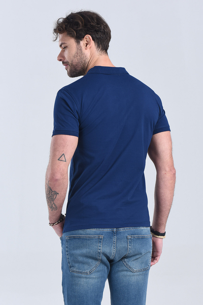 Erkek Marine Polo Yaka Regular T-Shirt