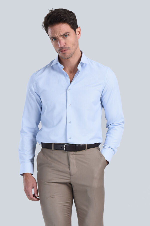 Erkek Mavi Slim Fit Gömlek - 2