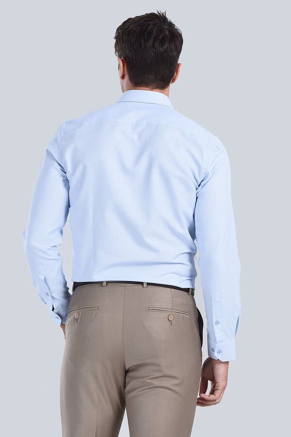 Erkek Mavi Slim Fit Gömlek - 5
