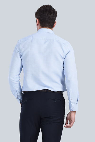 Erkek Mavi Slim Fit Gömlek