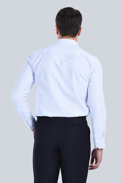 Erkek Mavi Slim Fit Gömlek