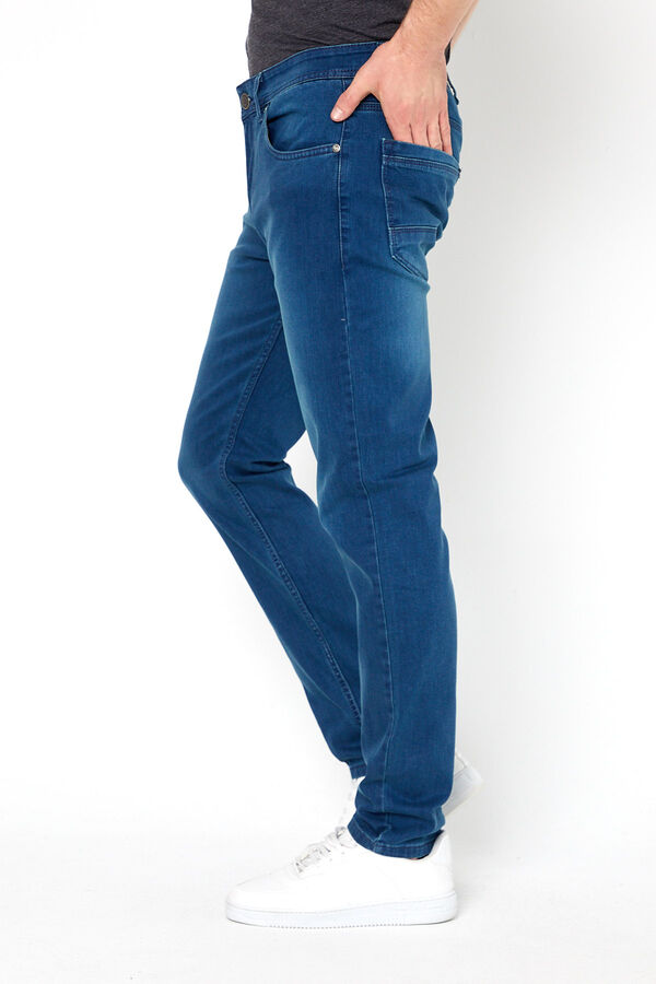 PANTOLON DENIM LIKRALI PROTON-K5008 SLIM FIT FERMUARLI-YEŞİL - 4