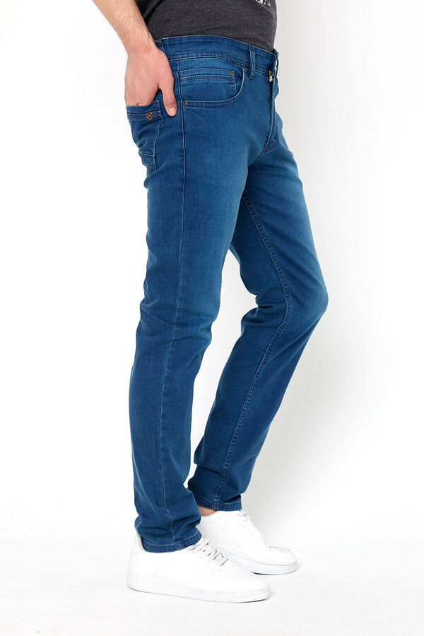 PANTOLON DENIM LIKRALI PROTON-K5008 SLIM FIT FERMUARLI-YEŞİL - 5