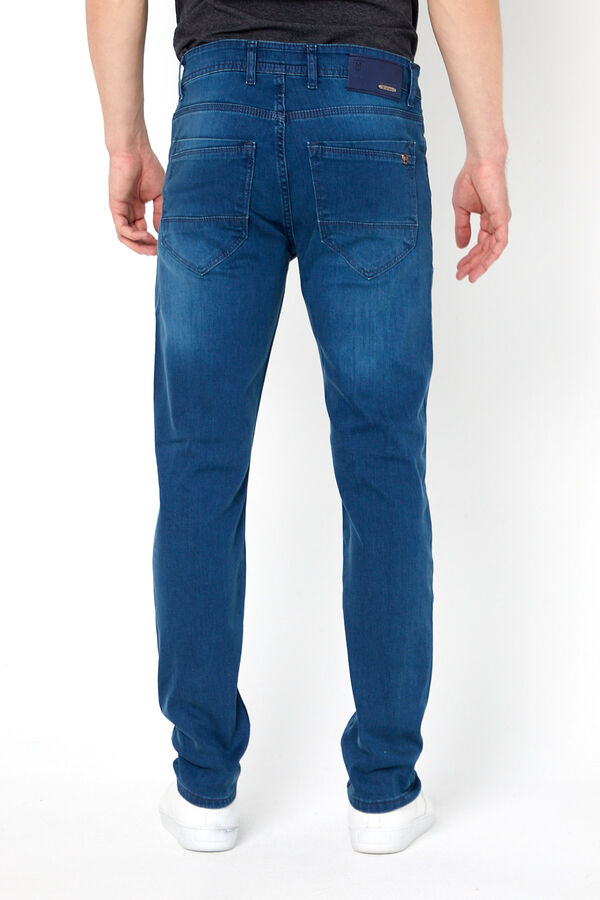 PANTOLON DENIM LIKRALI PROTON-K5008 SLIM FIT FERMUARLI-YEŞİL - 6