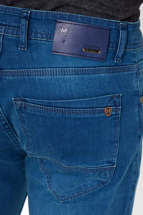 PANTOLON DENIM LIKRALI PROTON-K5008 SLIM FIT FERMUARLI-YEŞİL - 7